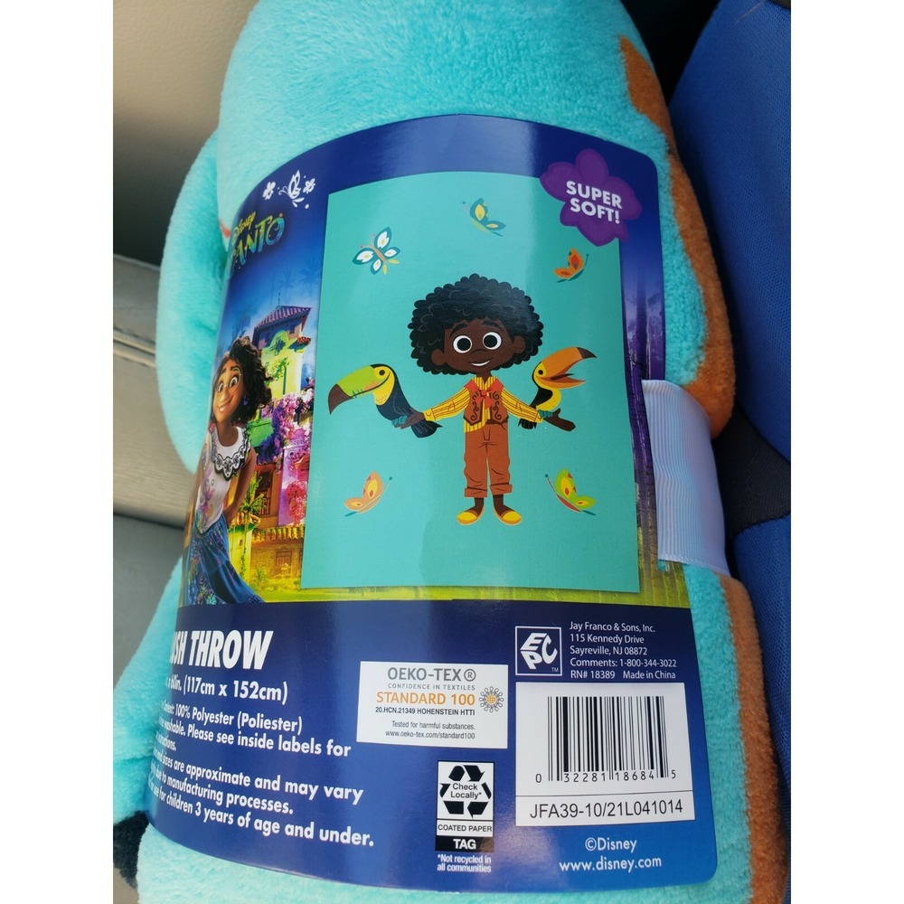 Disney Encanto Antonio Supe Soft Plush Throw Blanket 46"x60"  100%Polyester